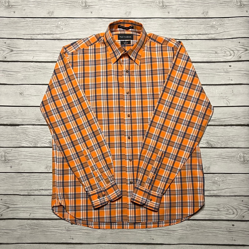 Paul Fredrick Long Sleeve Dress Shirt Classic Fit